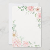 Invitation Pink Love est dans Floral en fleurs Enregistrer la (Dos)