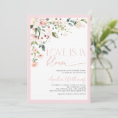 Invitation Pink Love est en Fleur Aquarelle Floral (Debout devant)