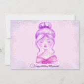 Invitation Pink Magic Fairytale Castle Princess Party Photo (Dos)