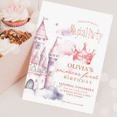 Invitation Pink Magic Princess Castle 1er anniversaire