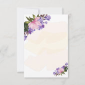 Invitation Pink Magnolia Lavender Floral Enregistrer La Date (Dos)