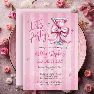 Invitation Pink Martini Faisons la Fête Anniversaire 21 Ans
