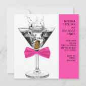 Invitation Pink Martini fête d'anniversaire (Devant)