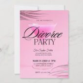 Invitation Pink Martini Glass Divorce (Devant)