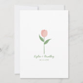 Invitation Pink Minimalist Tulip (Devant)