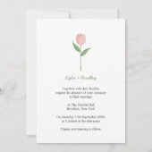 Invitation Pink Minimalist Tulip (Dos)