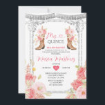 Invitation Pink Mis Quince 15 Anos Argent Crown<br><div class="desc">Quinceañera Pink Silver Crown Invitation Mis Quince 15 Anos,  16e anniversaire, </div>