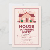 Invitation Pink Modern Accueil Fête de réchauffement ménager (Devant)