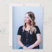 Invitation Pink Modern Magazine Couverture 2 Photos Sweet 16 (Dos)