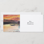 INVITATION PINK MOUNTAINS LAC ALPINE SUNSET PAYSAGE (Dos)