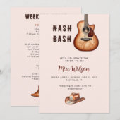 Invitation Pink Nash Bash Bachelorette Weekend  (Devant / Derrière)