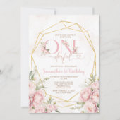 Invitation Pink n'est-elle pas géniale 1ère Fleurs d'annivers (Devant)