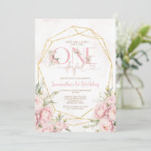 Invitation Pink n'est-elle pas géniale 1ère Fleurs d'annivers (Debout devant)