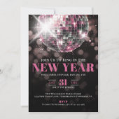 Invitation Pink New Year's Eve Party (Devant)