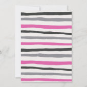 Invitation Pink Ninja Guerrier Arts Martiaux Anniversaire (Dos)