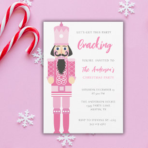 INVITATION PINK NOËL NUTCRACKER FÊTE DE FÊTE