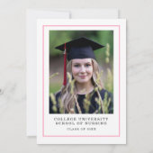 Invitation Pink Nursing School BSN Graduation Party (Dos)