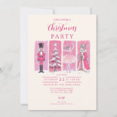 Invitation Pink Nutcracker Ballet Christmas (Devant)