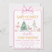 Invitation Pink Nutcracker Christmas Land Of Sweet Birthday (Devant)