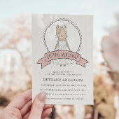 Invitation Pink Obtenir Meowie Cat thème Fête des mariées