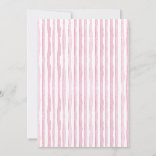 Invitation Pink Oh Baby Script Bear in Hot Air Balloon Shower (Dos)