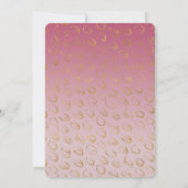 Invitation Pink Ombre Gold Chic Cercles Anniversaire (Dos)