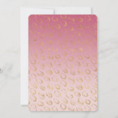 Invitation Pink Ombre Gold Chic Circles douche nuptiale (Dos)