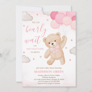 Invitation Pink, on peut attendre Baby shower
