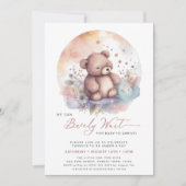 Invitation Pink On Peut Attendre Plus Tard Baby shower Fille  (Devant)
