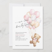 Invitation Pink On Peut Attendre Rapidement Bébé Simple Fille (Devant)