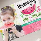 Invitation Pink One dans un melon Photo d'anniversaire