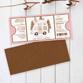 Invitation Pink One Happy Camper Premier billet d'anniversair