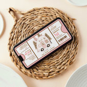 Invitation Pink One Happy Camper Premier billet d'anniversair