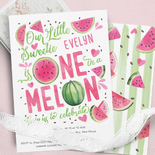 Invitation Pink One in A Melon, Fruit d'été mignonne Watermel