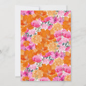 Invitation Pink Orange 6 Mois Baby Monthly Milestone Card (Dos)