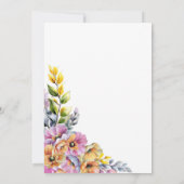 Invitation Pink Orange Floral Surprise 21ème anniversaire (Dos)