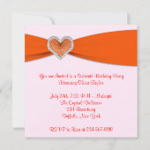 Invitation Pink & Orange Sweet sixteen Photo Anniversaire (Dos)