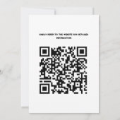 Invitation Pink Orange violet Floral QR Code Rose Mariage (Dos)