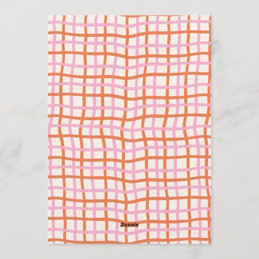 Invitation Pink Orange Whimsical Ribbon Bow Bridal Shower (Dos)