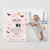 Invitation Pink Our Little Boo Halloween 1er Anniversaire (Devant)