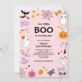Invitation Pink Our Little Boo Halloween 2e anniversaire (Devant)