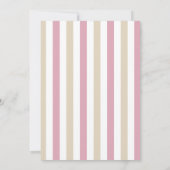 Invitation Pink Our Little Dinosaur fête d'anniversaire pour (Dos)