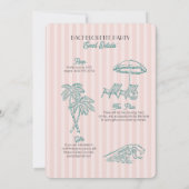 Invitation Pink Palm Springs Pastel Beach Bachelorette Party (Dos)