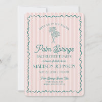 Pink Palm Springs Pastel Beach Bachelorette Party