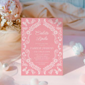 Invitation Pink Papel Picado Baby shower mexicain