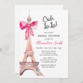 Invitation Pink Paris Bridal Shower (Devant / Derrière)