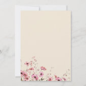 Invitation Pink Pastel Aquarelle Citrouille automne fleurs sa (Dos)