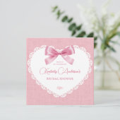 Invitation Pink pastel arc esthétique douche nuptiale (Debout devant)