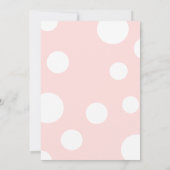 Invitation Pink Pastel Dots Baby shower Eléphant mignon (Dos)