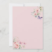 Invitation Pink Pastel Floral Butterfly Garden Party (Dos)